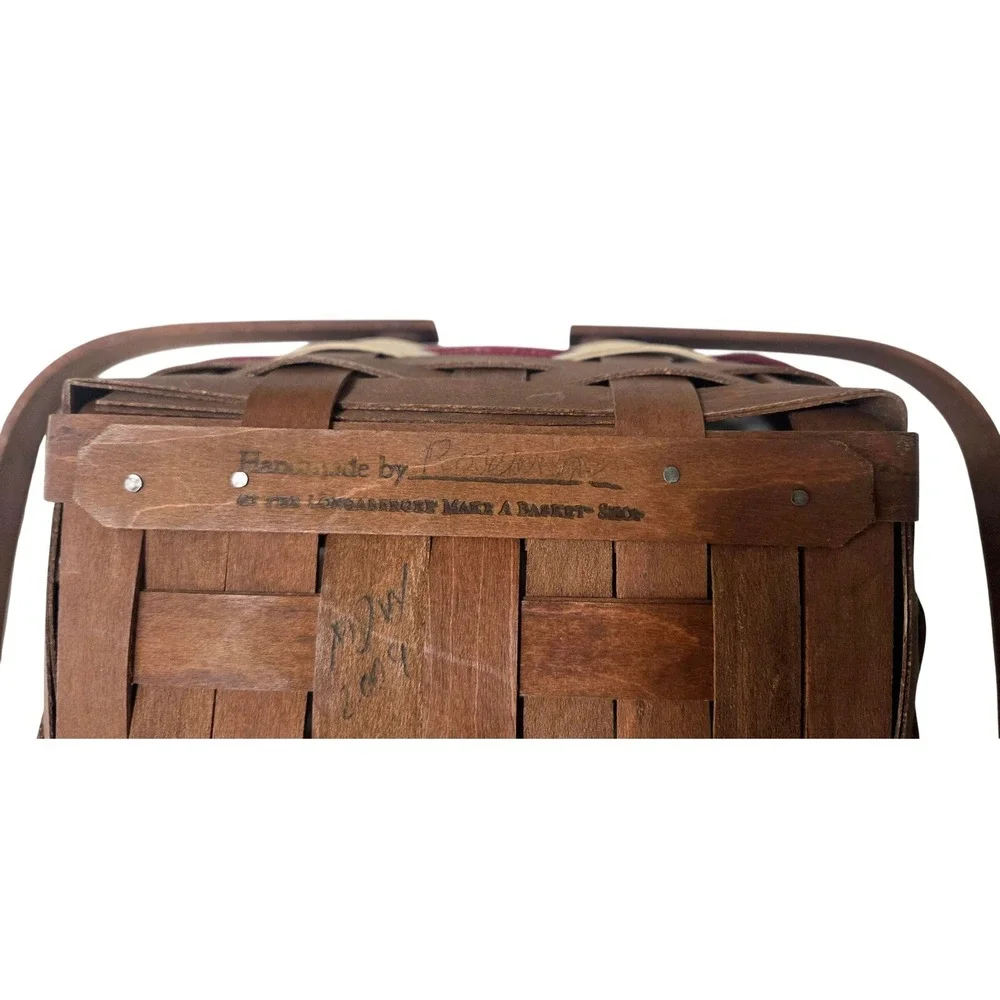 Longaberger 2009 Sweetheart Handwoven Basket‎ Signed Jeff Longaberger Hearts